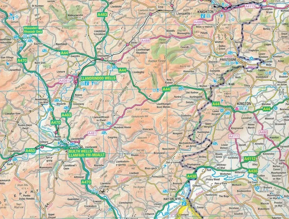 Ordnance Survey Groot-Brittanië & Ierland|Wegenkaart 6 Wales - Midlands West