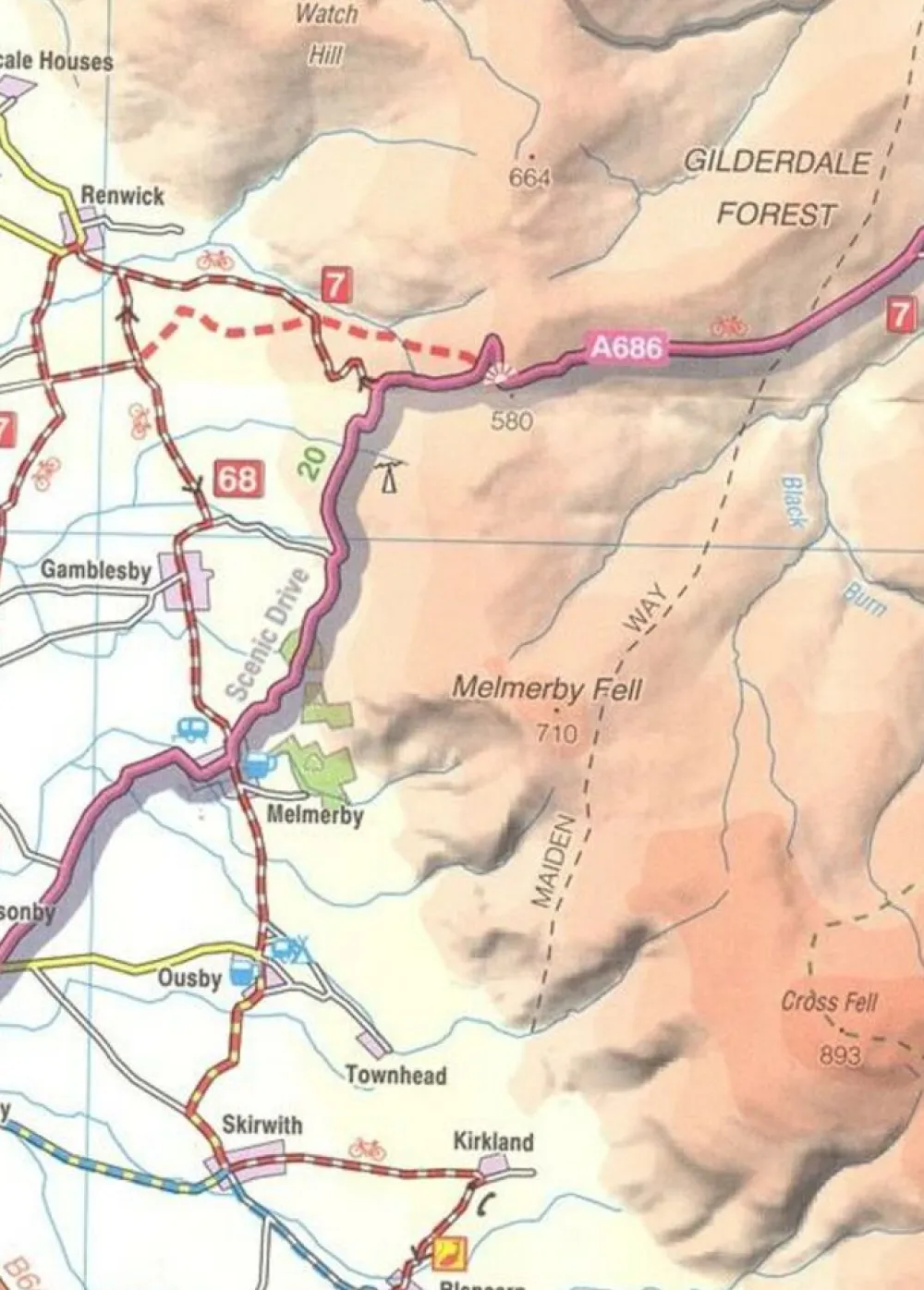 Ordnance Survey Groot-Brittanië & Ierland|Wegenkaart Fietskaart 03 Lake District