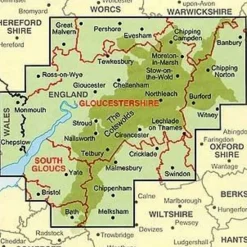 Ordnance Survey Groot-Brittanië & Ierland|Wegenkaart Fietskaart 08 The Cotswolds