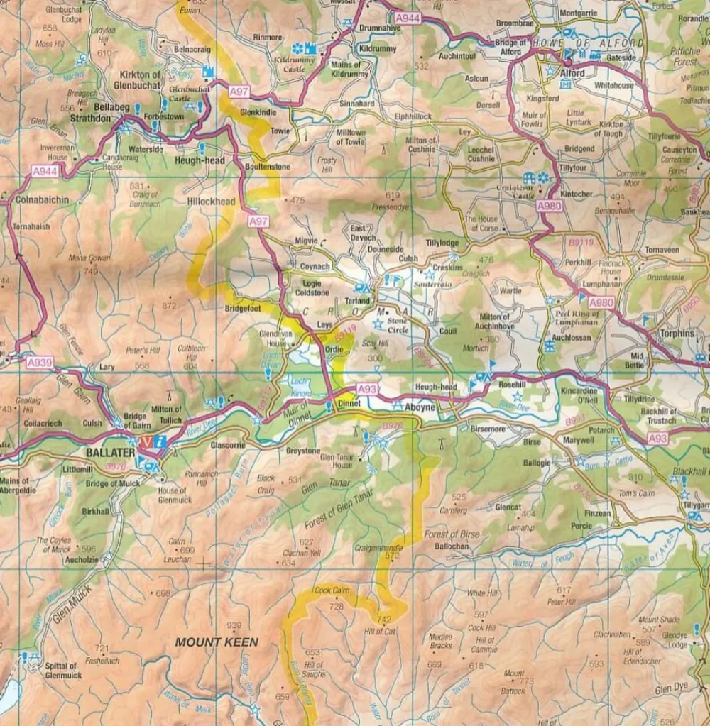 Ordnance Survey Groot-Brittanië & Ierland|Wegenkaart 1 Schotland Noord