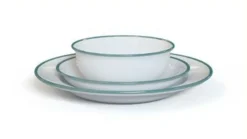 origin outdoors Campingservies|Enamel plate 26 cm ocean flat