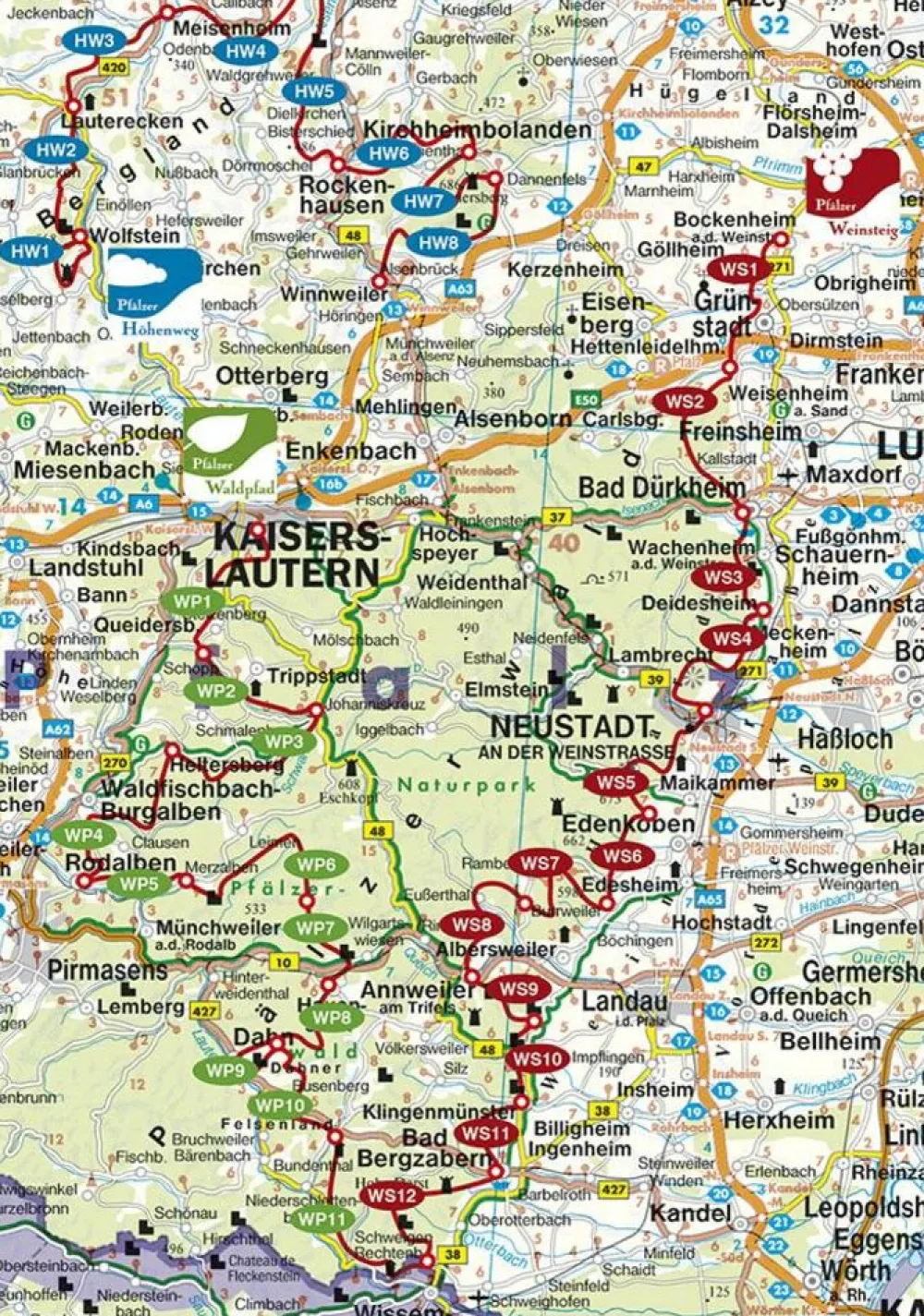 Rother Duitsland|Wandelgids Pfälzer Weinsteig