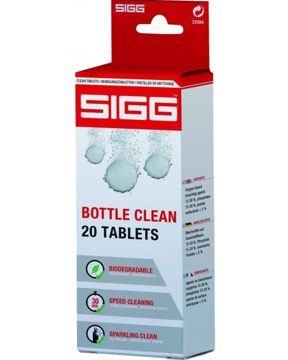Sigg Flessen & Waterzakken|Bottle Clean Tablets Clear Schoonmaaktabletten