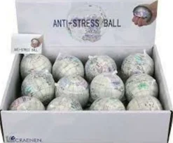 Stressbal Cadeauboeken|Anti- Wereldkaart Vintage