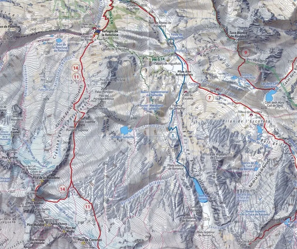 Sua Edizioak kaarten Spanje & Portugal|Wandelkaart Maladeta - Aneto