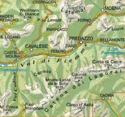 Tabacco Italië & Malta|014 Val di Fiemme