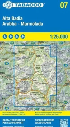 Tabacco Italië & Malta|Alta Badia 07 Arabba/Marmolada