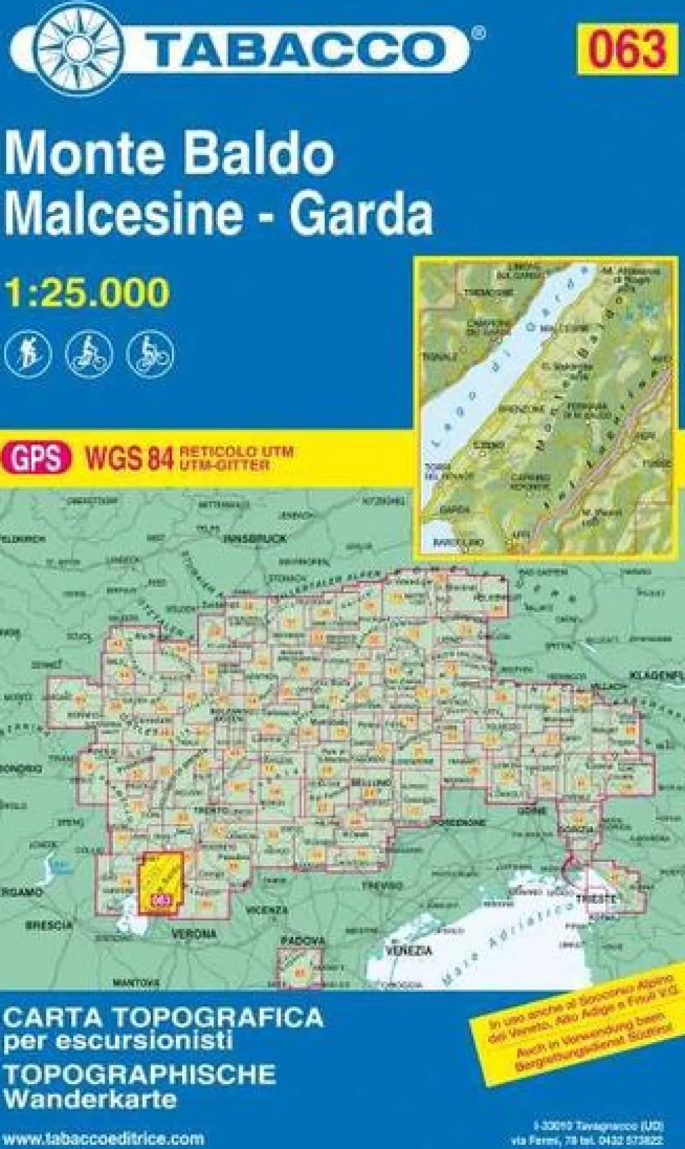 Tabacco Italië & Malta|Monte Baldo 063 Malcesine-Garda