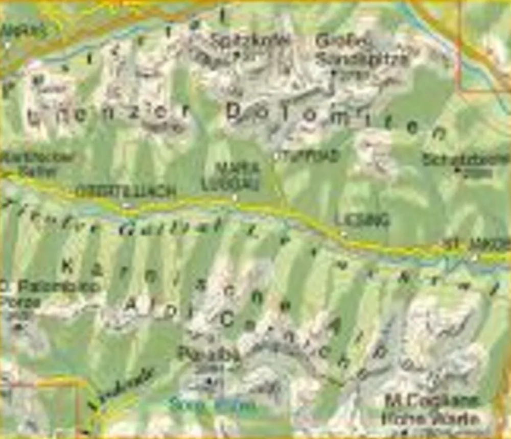 Tabacco Oostenrijk|Italië & Malta|Topografische wandelkaart 072 Lienzer Dolomiten