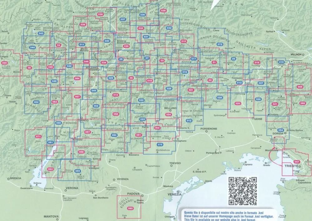 Tabacco Oostenrijk|Italië & Malta|Topografische wandelkaart 072 Lienzer Dolomiten