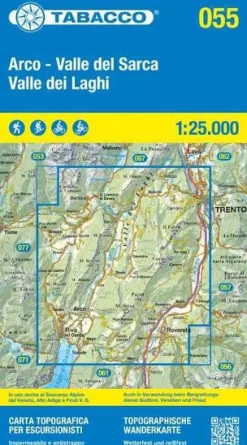 Tabacco Italië & Malta|Valle del Sarca 055 Arco-Riva del Garda