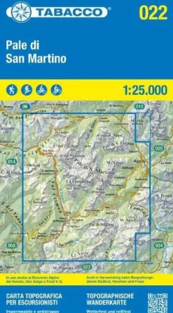 Tabacco Italië & Malta|Wandelkaart Pale di San Martino 022