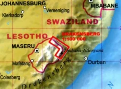 TerraQuest Afrika|Wandelkaart Drakensberg Ukhahlamba Park