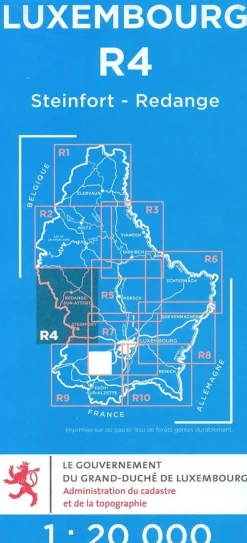 Topo Luxemburg Benelux|Topografische kaart R4