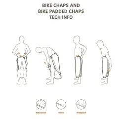 Heren VAUDE Fietskleding Heren|Fietskleding Heren|Bike Chaps - korte fietsregenbroek