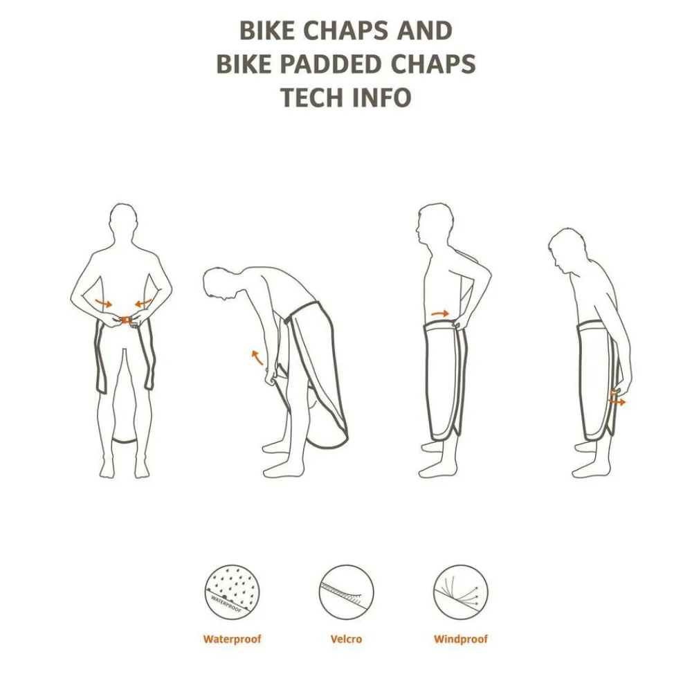 Heren VAUDE Fietskleding Heren|Fietskleding Heren|Bike Chaps - korte fietsregenbroek