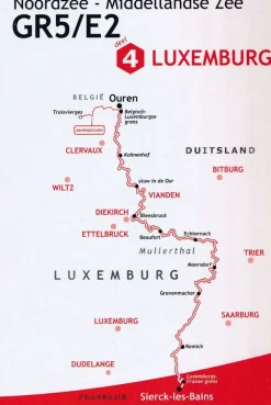 wandelende cartograaf Benelux|Wandelgids GR 5 Luxemburg 2 Ouren-Sierck les bains
